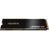 ADATA LEGEND 960 2 TB M.2 PCI Express 4.0 NVMe 3D NAND, Solid state-drev mørk grå/Guld, 2 TB, M.2, 7400 MB/s