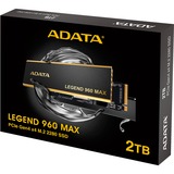 ADATA LEGEND 960 MAX 2 TB, Solid state-drev mørk grå/Guld