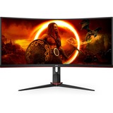 AOC CU34G2XP/BK, Gaming Skærm Sort/Rød
