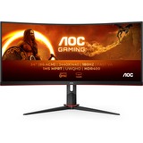 AOC CU34G2XP/BK, Gaming Skærm Sort/Rød
