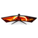 AOC CU34G2XP/BK, Gaming Skærm Sort/Rød