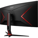 AOC CU34G2XP/BK, Gaming Skærm Sort/Rød