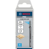 Bosch 2 608 633 A39 stiksav, rullesav & sabelsavklinge Stiksavklinger High Carbon Steel (HCS) 25 stk Stiksavklinger, Spånplade, Fiberbræt, Blødt træ, Krydsfiner med trækerne, High Carbon Steel (HCS), Sort, Grå, 4 mm, 5 cm