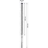 Bosch Expert SDS Max-8X Hammer drill bit 5 stk, Boremaskine Borehammer, Hammer drill bit, 2,4 cm, 520 mm, Beton, Sten, 40 cm