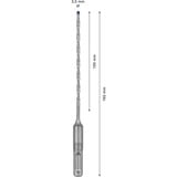 Bosch SDS plus-7X 1 stk, Boremaskine Borehammer, 3,5 mm, 165 mm, Mursten, Beton, Hård beton, Naturlig sten, Sandsten, Sten, 10 cm, SDS-plus