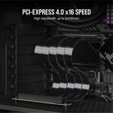 Corsair Premium PCIe 4.0 x16 forlængerkabel 90°, Forlængerledning Sort
