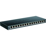 D-Link DGS-1016S netværksswitch Ikke administreret Gigabit Ethernet (10/100/1000) Sort Ikke administreret, Gigabit Ethernet (10/100/1000), Fuld duplex