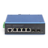 Digitus Industriel 4+2-port L2 administreret Gigabit Ethernet PoE, Switch 