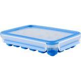 Emsa Clip & Close Ice Cube Tray 24 stk Isbakke, Ismaskine gennemsigtig/Blå, 24 stk, Rektangulær, Isbakke, Blå, Transparent, Polypropylen (PP), Termoplastisk elastomer (TPE), 226 mm