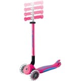 GLOBBER Primo Foldable Plus Lights, Scooter Pink/Lyseblå