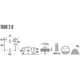 High Peak Busfortelt Tour 2.0 grå/Lime