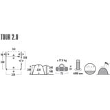 High Peak Tour 2.0, Telt grå/Lime