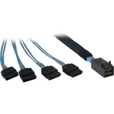 Inter-Tech 0.5m SFF 8643/4x SATA 0,5 m Sort, Blå, Kabel Sort/Blå, 0,5 m, SFF 8643, 4x SATA, Hanstik/Hanstik, Sort, Blå, 35 g