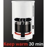 Krups AromaCafe 5 Fuld-auto Filter kaffemaskine, Filter maskine Hvid, Filter kaffemaskine, Malet kaffe, 200 W, Sort, Hvid