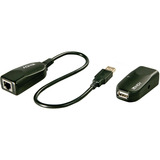 Lindy USB 2.0 Cat.5/6 Extender, USB-forlænger Sort