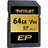 Patriot EP 64 GB SDXC, Hukommelseskort Sort