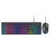 Sharkoon SKILLER SGB15, Desktop sæt Sort, DE-layout, Gummi dome