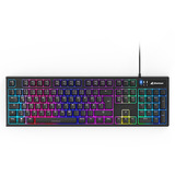 Sharkoon SKILLER SGB15, Desktop sæt Sort, DE-layout, Gummi dome