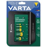 Varta Universal Charger+ Vekselstrøm, Oplader Sort, 9V, AA, AAA, C, D