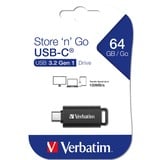 Verbatim Store 'n' Go USB-C 64 GB, USB-stik Sort/grå