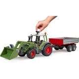 bruder Fendt Vario 211 med frontlæsser og kasseanhænger, Model køretøj 