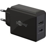 goobay USB-C PD dobbelt hurtigoplader 30 watt Sort
