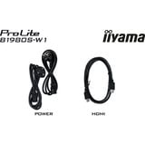 iiyama ProLite B1980S-W1 computerskærm 48,3 cm (19") 1280 x 1024 pixel SVGA LED Hvid, LED-skærm hvid (mat), 48,3 cm (19"), 1280 x 1024 pixel, SVGA, LED, 3 ms, Hvid
