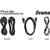 iiyama TF2238MSC-B1 skilte display Digital A-tavle 53,3 cm (21") LED 600 cd/m² Fuld HD Sort Berøringsskærm, LED-skærm Sort, Digital A-tavle, 53,3 cm (21"), LED, 1920 x 1080 pixel