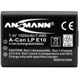 Ansmann A-Can LP E10 Lithium-Ion (Li-Ion) 1000 mAh, Kamera batteri 1000 mAh, 7,4 V, Lithium-Ion (Li-Ion), 1 stk