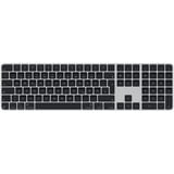 Apple Magic Keyboard med Touch ID og numerisk tastatur Sølv/Sort, DE-layout