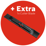 Bosch Batteridrevet plæneklipper Rotak18V2-43, 36 volt (2x18V) + kniv + mulching-stik Grøn/Sort