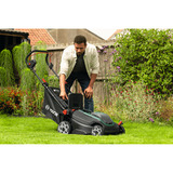 Bosch Batteridrevet plæneklipper Rotak18V2-43, 36 volt (2x18V) + kniv + mulching-stik Grøn/Sort
