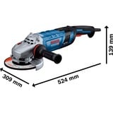 Bosch GWS 30-180 PB vinkelsliber 18 cm 2800 W 5,7 kg Blå/Sort, 18 cm, Vekselstrøm, 5,7 kg, Børsteløs motor