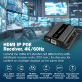 Digitus DS-55354, HDMI-udvidelse forlænger Sort