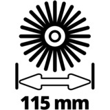 Einhell 3424120 tilbehør til håndværktøj til haven Børste Sort Nylon Børste, Sort, Nylon, 1400 rpm, 11,5 cm, 750 g