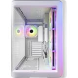 FSP M580-WA Midi Tower Hvid, Towerkabinet Hvid, Midi Tower, PC, Hvid, ATX, micro ATX, Mini-ITX, Glas, SPCC, Spil