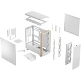 Fractal Design Summit Chalk White Solid, Towerkabinet Hvid/træ