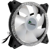 Inter-Tech Argus RS-07 Computerkabinet Ventilator 12 cm Sort, Hvid, Sag fan Sort, Ventilator, 12 cm, 900 rpm, 22 dB, 59,81 m³/t, Sort, Hvid