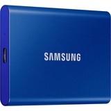 SAMSUNG Portable SSD T7 500 GB Blå, Solid state-drev Blå, 500 GB, USB Type-C, 3.2 Gen 2 (3.1 Gen 2), 1050 MB/s, Beskyttelse af adgangskode, Blå