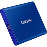 SAMSUNG Portable SSD T7 500 GB Blå, Solid state-drev Blå, 500 GB, USB Type-C, 3.2 Gen 2 (3.1 Gen 2), 1050 MB/s, Beskyttelse af adgangskode, Blå