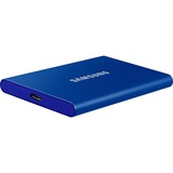 SAMSUNG Portable SSD T7 500 GB Blå, Solid state-drev Blå, 500 GB, USB Type-C, 3.2 Gen 2 (3.1 Gen 2), 1050 MB/s, Beskyttelse af adgangskode, Blå