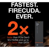 Seagate FireCuda 530 M.2 2000 GB PCI Express 4.0 3D TLC NVMe, Solid state-drev Sort, 2000 GB, M.2, 7300 MB/s