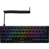 Sharkoon SGK50 S4 tastatur USB AZERTY Fransk Sort, Gaming-tastatur Sort, FR-layout, Kalih rød, 60%, USB, AZERTY, RGB LED, Sort