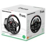 Thrustmaster T128 Sort USB Rat + Pedaler Analog/digital PC, Xbox One, Xbox Series S, Xbox Series X, Xbox One X, Xbox One S Sort, Rat + Pedaler, PC, Xbox One, Xbox Series S, Xbox Series X, Xbox One X, Xbox One S, Håndbremseknap, View button, Setting button, Retningsknapper, Knappen Menu, Knappen Del, Analog/digital, 0 - 270, 0 - 900°, Hybrid drive