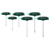 Wiha Sæt med sekskantede stiftsnøgler med tværgreb ComfortGrip, Skruetrækker Sort/Rød