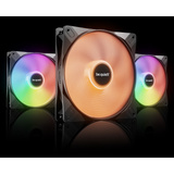 be quiet! Light Wings LX PWM 140mm Omvendt, Sag fan Sort