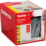 fischer Expansionspløk SX Plus 14x70, Dyvel Lys grå