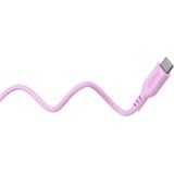 goobay USB 2.0 silikonekabel pink, USB-C stik > USB-C stik Pink