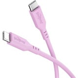 goobay USB 2.0 silikonekabel pink, USB-C stik > USB-C stik Pink