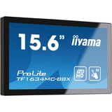 iiyama ProLite TF1634MC-B8X computerskærm 39,6 cm (15.6") 1920 x 1080 pixel Fuld HD LED Berøringsskærm Multibruger Sort, Offentlig visning Sort, 39,6 cm (15.6"), 1920 x 1080 pixel, Fuld HD, LED, Sort